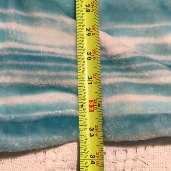 Sonoma Blue Wave Bath White Stripe  Long Sleeve Bathrobe Medium - Picture 6 of 6